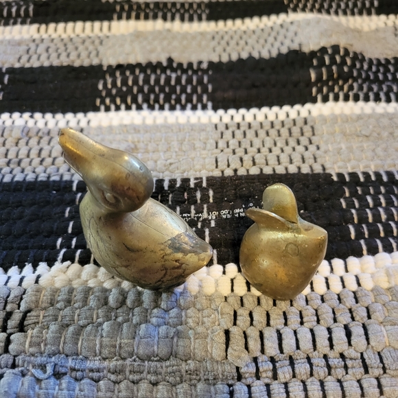 Vintage Brass Duckling and Mouse - Picture 2 of 8